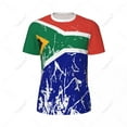 thumbnail image 3 of Exclusive design South Africa Flag Grain 3D Printed Men For Running Bike Soccer Tennis Fitness Sports tshirt Mesh Short T-shirt, 3 of 15