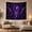 Keyhole Portal, variant on Purple Crystals & Zodiac Wheel Against Nebula Background, Mystical Celestial for Space Lovers, Witchy Wall Art, Halloween Gift Tapestry Wall Hanging for Bedroom and Living Room