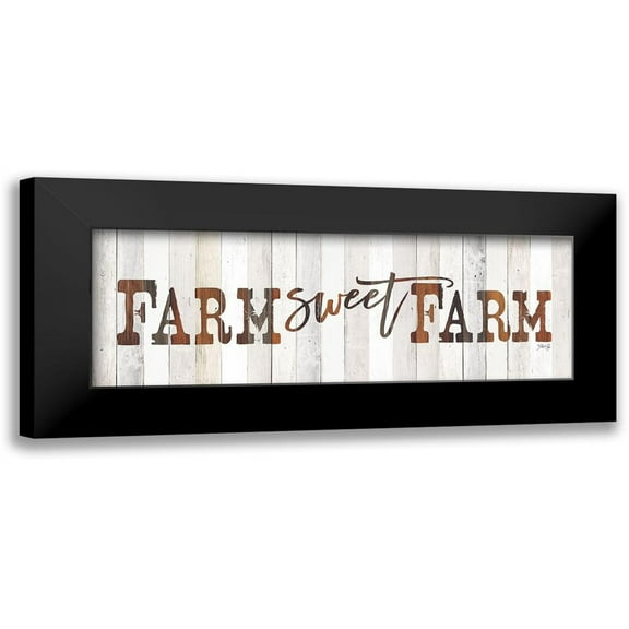 Rae, Marla 14x7 Black Modern Framed Museum Art Print Titled - Farm Sweet Farm