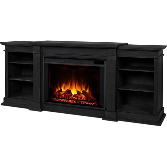 Real Flame Eliot 81" Grand Electric Fireplace TV Stand in Black