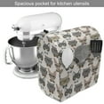 thumbnail image 2 of Cat Stand Mixer Cover, Hipster Nerd Characters with Vintage Sunglasses Intelligent Feline Serious Expressions, Kitchen Appliance Organizer Bag Cover with Pockets, 5 Quarts, Multicolor, by Ambesonne, 2 of 4