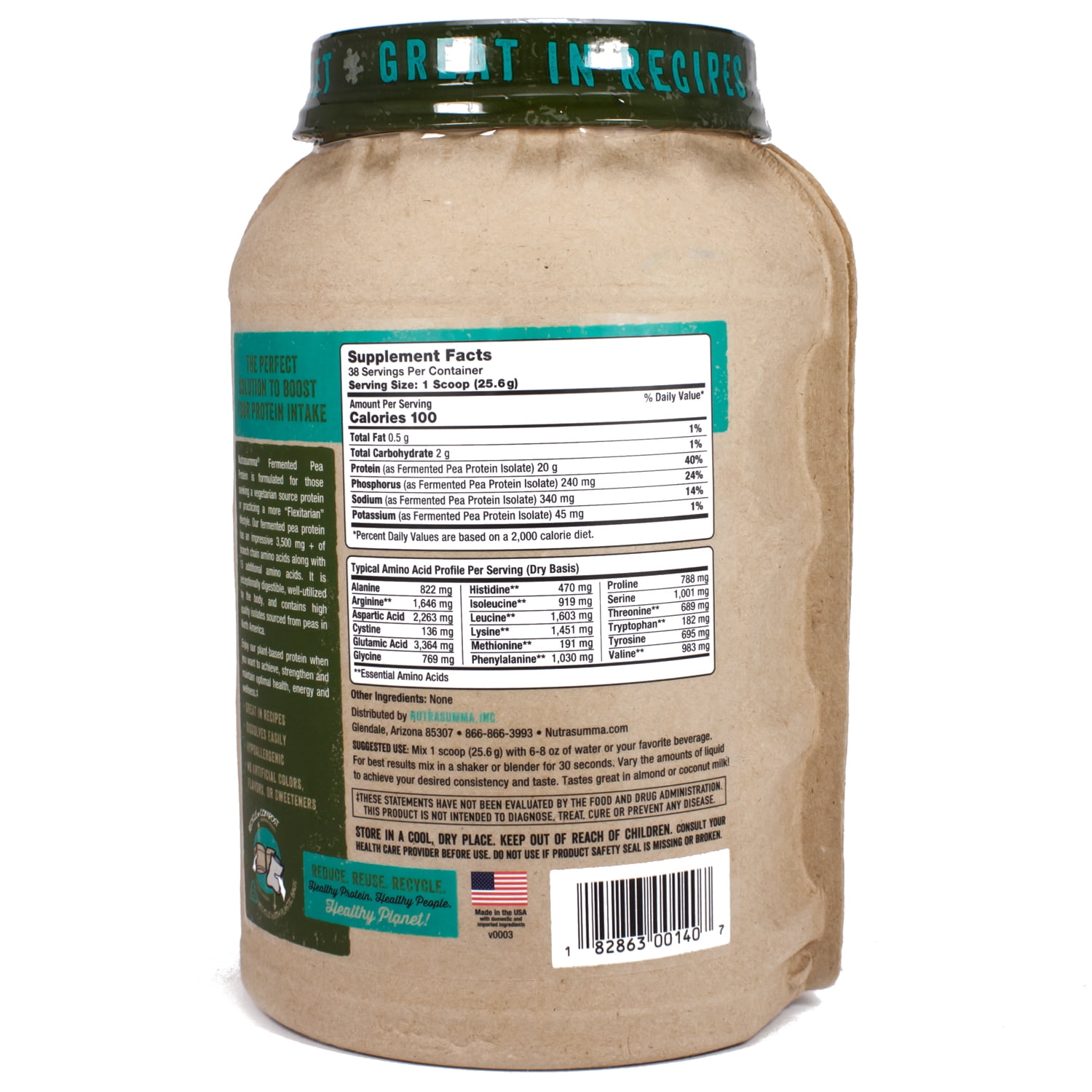 Fermented Pea Protein Unflavored By Nutrasuma - 34 Ounces - Walmart.com - Walmart.com Fermented Pea Protein Unflavored By Nutrasuma - 34 Ounces - Walmart.com - Walmart.com