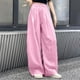 thumbnail image 2 of Odeerbi 5-16 Años Niñas Verano Hielo Seda Pantalones de Pierna Ancha Casual Color Sólido Pantalones de Cintura Alta Suelta, 2 of 7