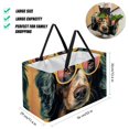 thumbnail image 2 of Dog Retro Versatile Oxford Cloth Reusable Storage Box - Foldable, Large Capacity Beach Bag, Shopping Bag, and Decorative Box, 2 of 7