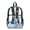 Blue Floral Cat, variant on Clear Backpack for School Multi-Pocket Bookbag PVC Polyester See Through Book Bag with Padded Shoulder Straps, Heavy Duty Work Bag Transparent Daypack, Hummingbird Cherry Blossom