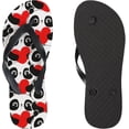 thumbnail image 3 of GZHJMY Flip Flops Slippers Cute Pandas Heart Birthday Valentines Day Sandals for Beach Summer Shower Women Men Boy Girl Kid Summer Slippers, 3 of 5