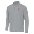 thumbnail image 2 of Men's-Antigua  Gray Brad Keselowski Intent Quarter-Zip Top, 2 of 3