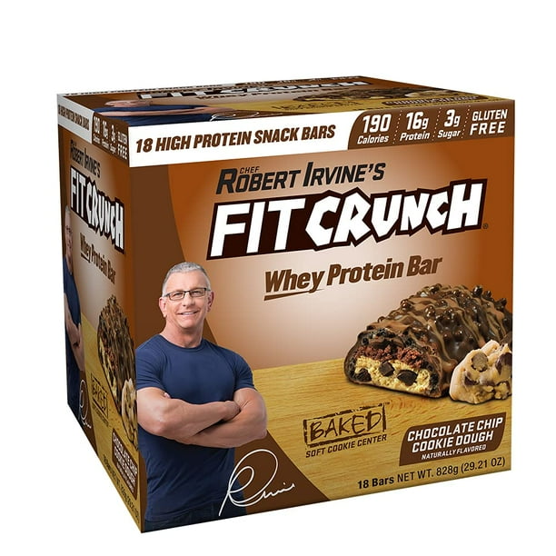 Fit Crunch Snack Size Protein Bar, Chocolate Chip Cookie Dough, 16g