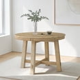 thumbnail image 2 of Hassch 42in-58in Extendable Dining Table for 4-6, Modern Kitchen Table with Wood Frame, Space Saving, Natural, 2 of 7