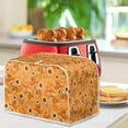 thumbnail image 4 of ZUXONGSY Autumn Pumpkin Toast Cover 2 Slice Bread Machine Cover Toaster Oven Covers Wide Slot Small Appliance Toaster Dust Cover Machine Washable Bread Maker Cover for Thanksgiving, 4 of 7