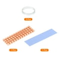 thumbnail image 3 of Uxcell Copper Heatsink 70x20x4mm W Thermal Pad Rubber Ring for M.2 SSD Memory 1 Set, 3 of 6