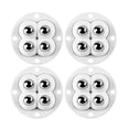 thumbnail image 4 of Mini ruedas giratorias sin ruido autoadhesivas pequeñas (perlas de acero) blancas 4 piezas, 4 of 5