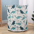 thumbnail image 2 of Laundry Basket Sturdy Dinosaur Fabric Foldable Storage Clothes Toy Home Organization Handles Bathroom Decor Bathroom Accessories, 2 of 6