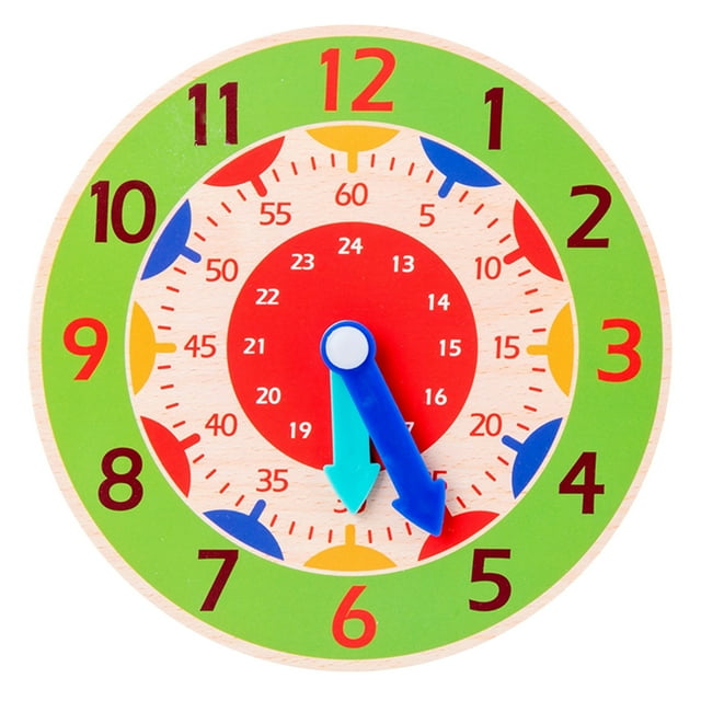 PVCS Children's Wooden Watch Model Montessori-wood Learning Toys Digital Pre-school Learning Games Gift for Kids
