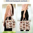 thumbnail image 4 of FORMRS Womens Corduroy Tote Bag Crossbody Shoulder Handbag with Pocket, Cute Chocolate Cakes, 4 of 7