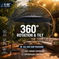 thumbnail image 5 of 10 ft Cantilever Patio Umbrella with Protective Cover, 360° Rotation Offset Hanging Umbrella with Tilt & Crank, Outdoor Heavy-Duty Sun Shade, Navy Blue, 5 of 7