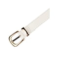 thumbnail image 2 of Cinturón de cuero sintético para mujeres con hebilla dorada/plata, cinturones casuales de 0.9" de ancho para jeans, pantalones y vestidos 42.1x0.9" (LxA) hebilla dorada-blanca, 2 of 6