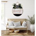 thumbnail image 3 of Blessings Are All Around Us Wooden Front Door Sign Rustic Round Wreath Wall Hanger Porch Decor Four Seasons Farmhouse Decoration Housewarming Gift 11 Inches, 3 of 5
