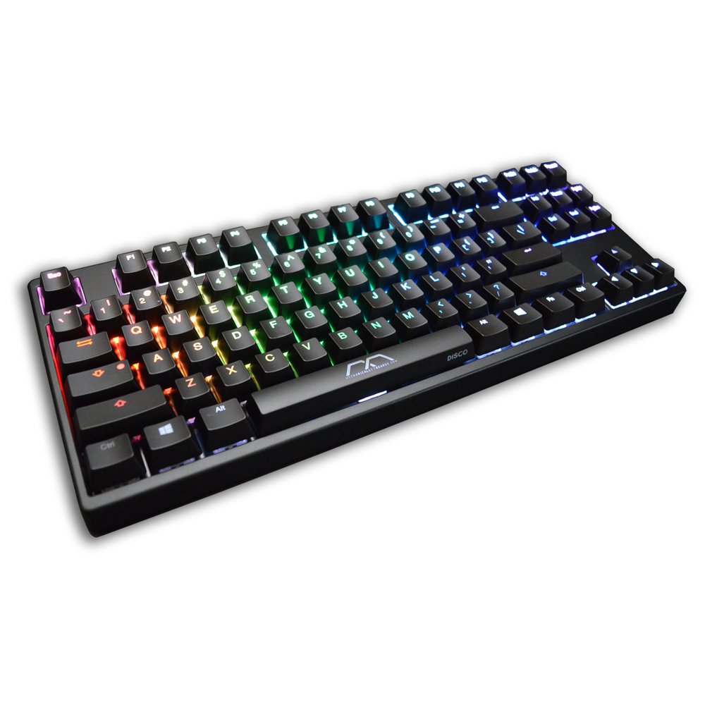 MK Disco TKL RGB Backlit Mechanical Keyboard Black Keycaps, KBT Black