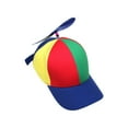 thumbnail image 3 of Comfortable Gift Rainbow Top Hat for Party Fancy Dress Outdoor Adult Blue Brim, 3 of 8