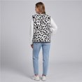 thumbnail image 5 of Womens Casual Sleeveless Vest Leopard Print Button Down Loose Fit Fall Winter Daily Layering Outerwear, M, 5 of 7