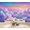 Color 3, variant on Enchanted Forest Wallpaper Pink Orange Sunset Clouds Against Soft Blue Sky Peel and Stick Wall Murals 69"H x 96"W Removable PVC Wall Paper Self-Adhesive Wall Paintings for Bedroom Living Room