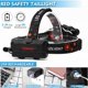 thumbnail image 5 of Faro, superbrillante, 18 000 lúmenes, 8 LED, recargable por USB, resistente al agua, ajustable para acampar, pescar, hacer cuevas, trotar y hacer senderismo, soleado, 5 of 5
