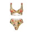 thumbnail image 4 of Daiia Vintage Bird Women's Bikini Set Two Piece Swimsuit High Waisted Bikini Adjustable Straps Bikini Perfect for Beach, Pool, and Summer Vacation-Small, 4 of 9