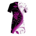 thumbnail image 5 of gakvbuo Summer Dresses For Women 2023 Casual Plus Size T-Shirt Dress Floral Short Sleeves Loose Flowy Sundresses Swing Boho Beach Cover Up, 5 of 5