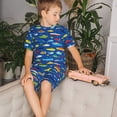 thumbnail image 4 of Fotbe Submarines And Whales Pijama Estampada de 2 Piezas para Niños – Ropa de Dormir de Manga Corta Cómoda para Niños y Niñas, Camiseta y Shorts de Algodón-Medium, 4 of 6