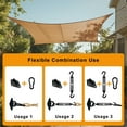 thumbnail image 4 of Shade Sail Hardware Kit with 4Pcs 12FT Length Extension Wire Rope,304 Stainless Steel Shade Awning Kit, Sun Shade Sails Installation Kits for Rectangle Square Triangle Shade Canopy D, 4 of 5