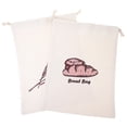 thumbnail image 2 of 2 Pcs Sacs à Pain en Lin Conteneurs à Pain Faits Maison Pochettes de Rangement Réutilisables, 2 of 5