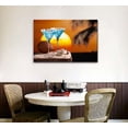 thumbnail image 2 of Canvas Prints Wall Art - Two Blue Cocktail on Beach at Sunset | Modern Wall Decor/Home Decoration Stretched Gallery Canvas Wrap Giclee Print &amp; Ready to Hang - 32" x 48", 2 of 4