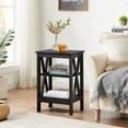 thumbnail image 6 of VECELO 3-Piece Bedroom Sets, Full Size Metal Bed Frame and 3-tier Black Nightstands, 6 of 9