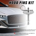 thumbnail image 3 of Hood Pins Kit for Car, Hood Pin Plate Lock Clip Kit, Universal Engine Hood Pins Bonnet Locking Catch Clip Kits, 3 of 3
