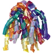 Jillson & Roberts Curlie Gift Bows, Gift Wrap Accessory, Iridescent Rainbow, 12 Count