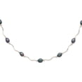 thumbnail image 3 of Sterling Silver Rh-Plated 6-7mm Black Fw Cultured Pearl Necklace (18 X 7) Made In Canada qh4854-18, 3 of 5