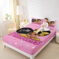 thumbnail image 4 of Manfei Black Girl 3pcs Twin Sheet Sets,Kawaii Princess Twin Fitted Sheet,Colorful Stars Breathable Flat Sheet,Super Cozy Glitter Room Decoration, 4 of 7