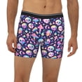 thumbnail image 2 of Rateoe mushroom colorful Skull star Print Men’s Underwear Boxer Briefs Soft Comfortable Underwear Boxer Briefs, Long Leg Briefs,Anti-chafing Boxer Briefs, 2 of 7