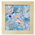 thumbnail image 1 of Feather Water Ocean Dot Letter Square Picture Frame Wall Tabletop Display, 1 of 3