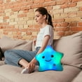 thumbnail image 5 of Glowing Star Pillow, Colorful Soft Plush Pillow Doll, Light Up LED Star Pillow Night Light, Comfortable Cute Throw Pillow Decoration, Pretty Funny Stuffed Animal Star Pillow Gift, 22cm, 5 of 5