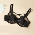 thumbnail image 4 of Minimizer Bras for Women Large Bust Full Coverage Push up Supportive Mesh Bralettes Lace Breathable Plus Size Bras (S（75G）, Black), 4 of 6