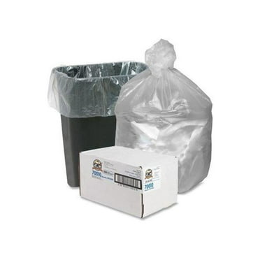 Genuine Joe Can Liners 7-10 Gal 6mic/.20mil 24"x23" 1000/CT Translucent 70010