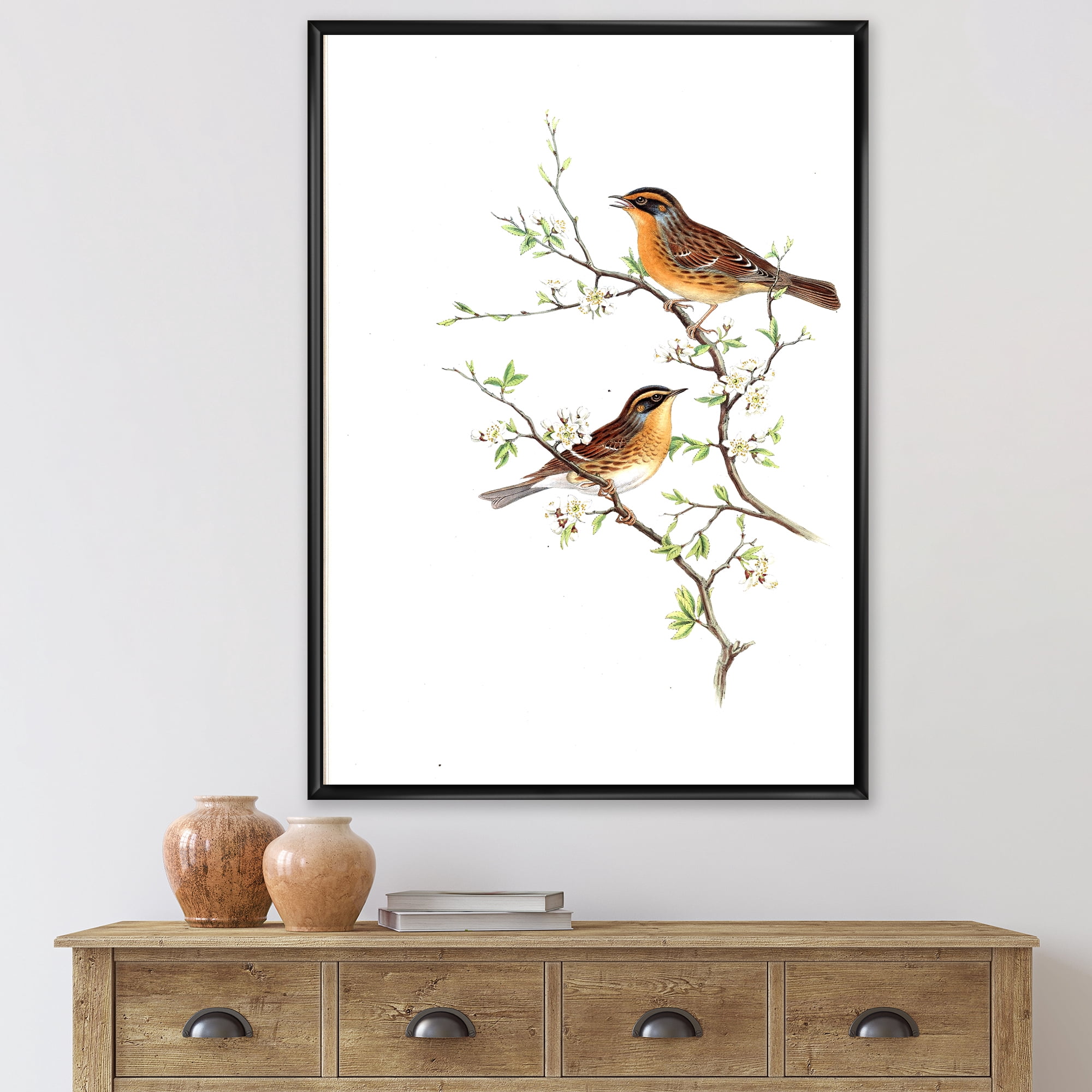 Designart 'Ancient Mammals II' Farmhouse Framed Canvas Wall Art Print