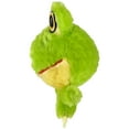 thumbnail image 3 of Multipet Knobby Noggins Plush Frog Dog Toy, Bumpy Rubber Ball Head with Squeaker, 4 inches, 3 of 4