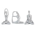 thumbnail image 5 of Tongina 3 Pieces Yoga Women Statue Nordic Yoga Figurine Resin Craft Sculpture Ornament for Living Room Indoor Cabinet Desk Decoration, 5 of 8