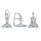 thumbnail image 4 of 3 piezas de estatuas de yoga para mujeres, figuras de yoga, esculturas creativas modernas de yoga para Plata, 4 of 9