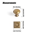 thumbnail image 2 of Goo-Ki 6 Pack Antique Brass Cabinet Knobs with Backplate for Drawer Cupboard, Single Hole/Screw Vintage Bronze Drawer Knob Pulls Handle Zinc Alloy Hardware (F32), 2 of 6