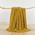 thumbnail image 5 of Home Soft Things Heavy Faux Fur Throw - Lemon Curry - 50" x 60", 5 of 10