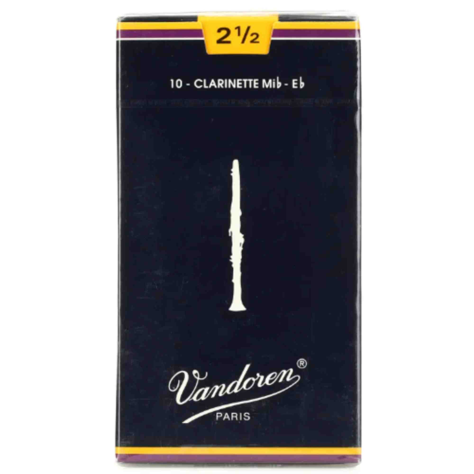 Vandoren Eb Clarinet Traditional Reeds Strength #2.5; Box of 10